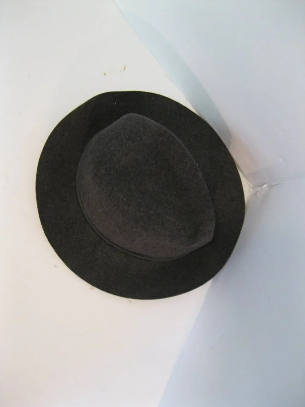 Rag & Bone Classic Dark Grey Wide-Brim Wool Fedora Hat - Medium